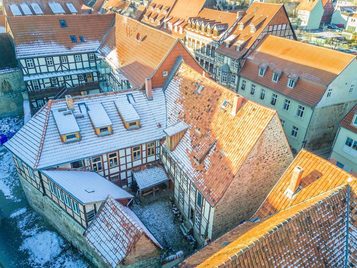 Himmlischer Hof - Juwel Von 1477, Terrasse, Kamin, P, Oeko, Denkmal Quedlinburg Ngoại thất bức ảnh