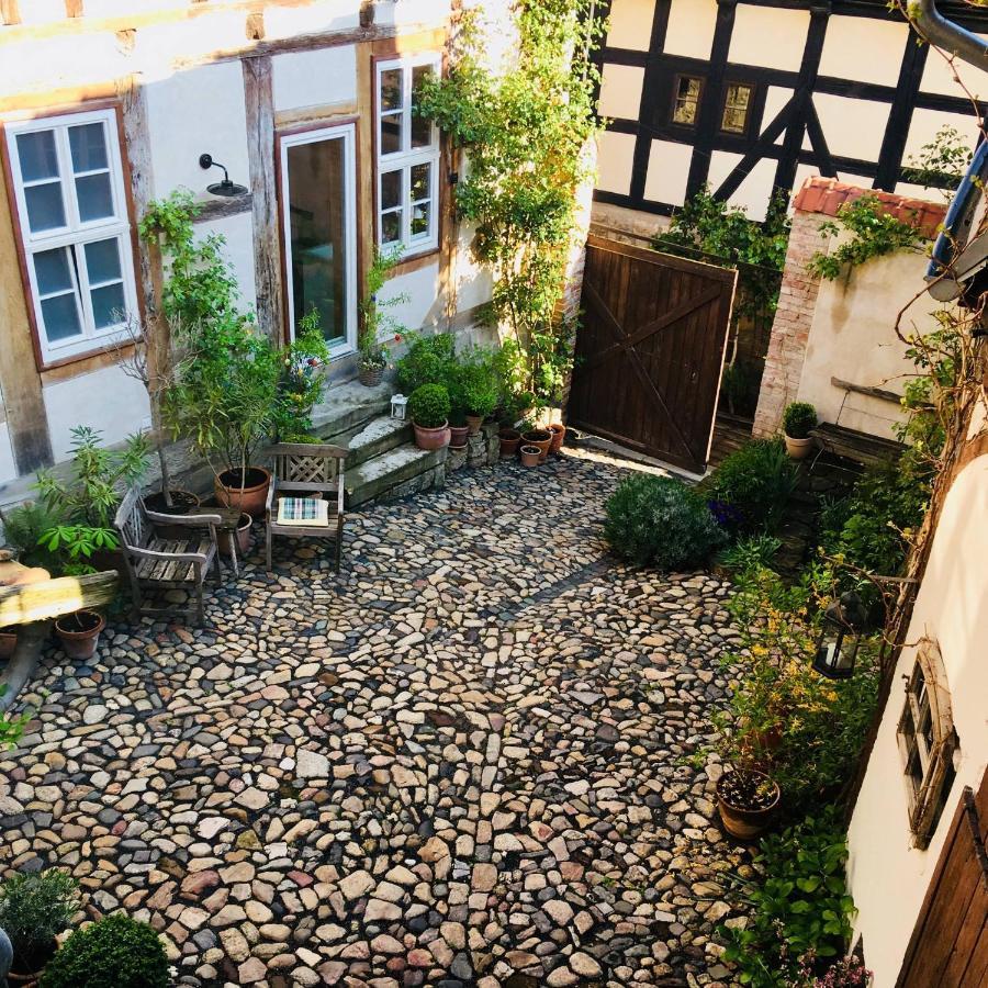 Himmlischer Hof - Juwel Von 1477, Terrasse, Kamin, P, Oeko, Denkmal Quedlinburg Ngoại thất bức ảnh