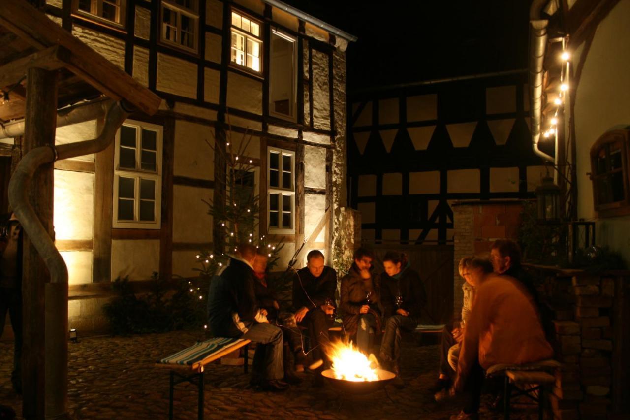 Himmlischer Hof - Juwel Von 1477, Terrasse, Kamin, P, Oeko, Denkmal Quedlinburg Ngoại thất bức ảnh