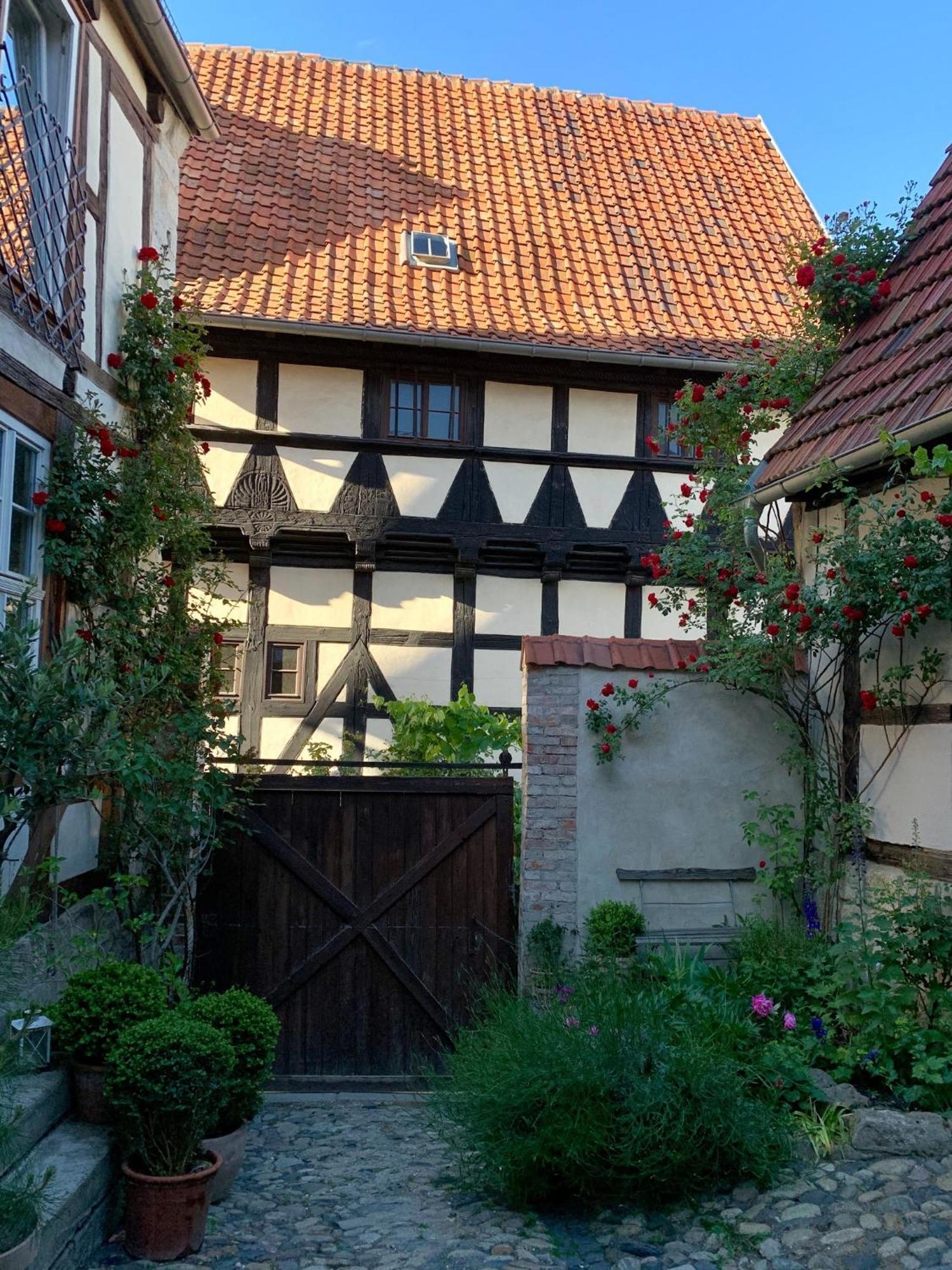 Himmlischer Hof - Juwel Von 1477, Terrasse, Kamin, P, Oeko, Denkmal Quedlinburg Ngoại thất bức ảnh